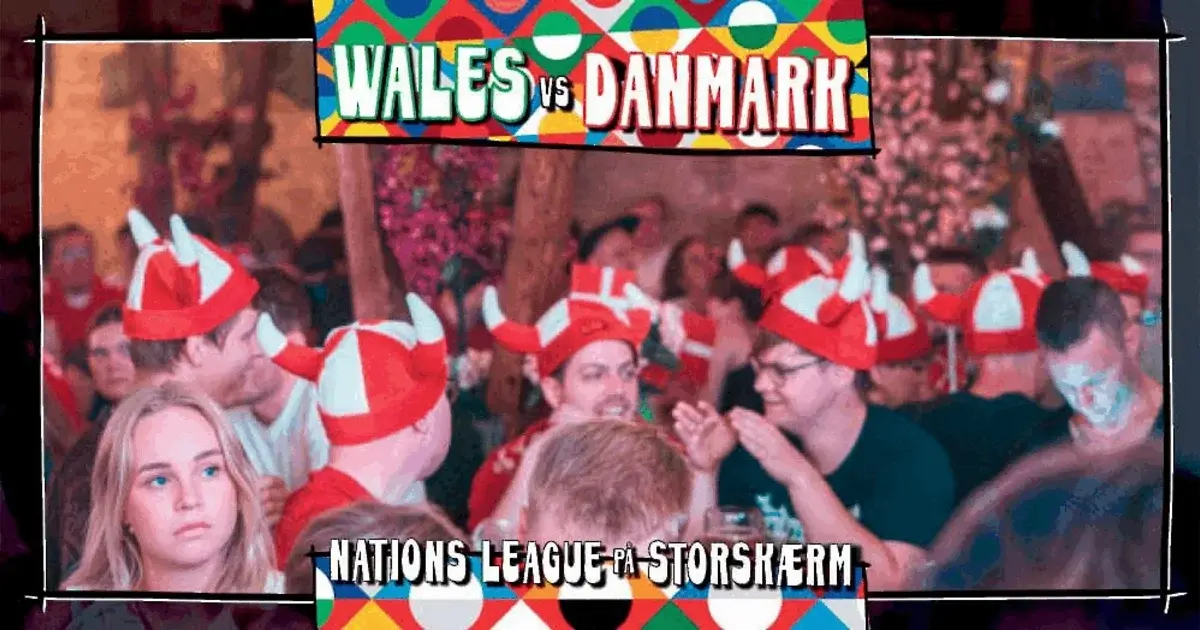 Wales vs Danmark på storskærm