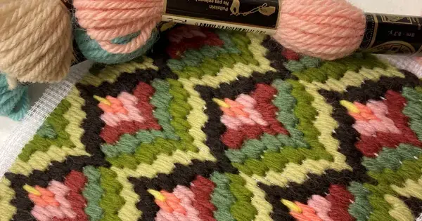 Bargello-broderi workshop