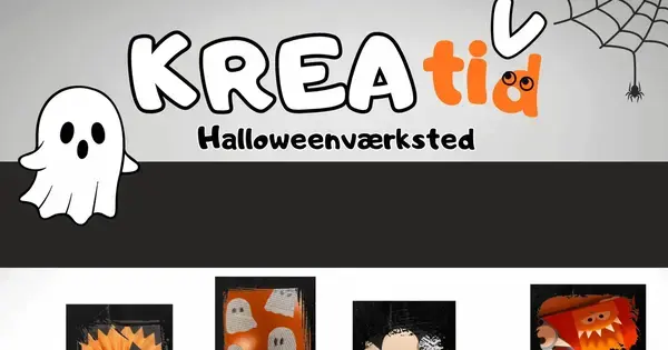 KREAtid Halloweenværksted på Vollsmose Bibliotek