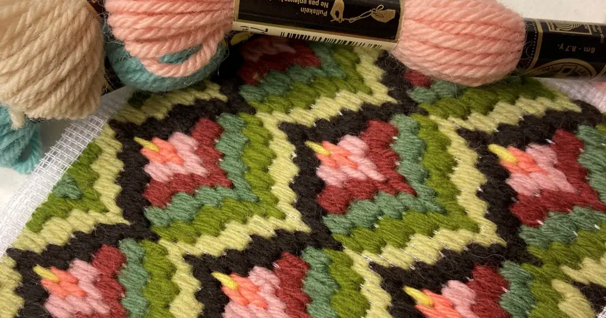 Bargello-broderi workshop